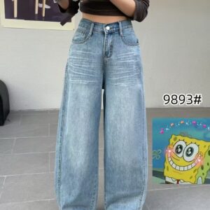 韓系雙壓摺挺料寬褲 (黑/杏/藍/白)