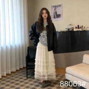 韓系仙女浪漫網紗裙 (杏/黑/白)