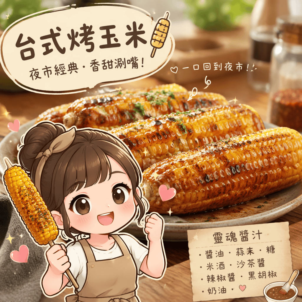 台灣夜市烤玉米食譜