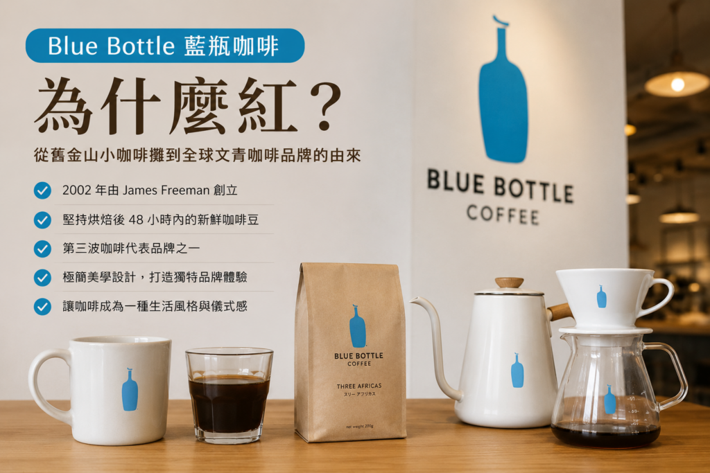 Blue Bottle 藍瓶咖啡台灣哪裡買 | Blue Bottle 藍瓶咖啡為什麼紅?從舊金山小咖啡攤到全球文青咖啡品牌的由來