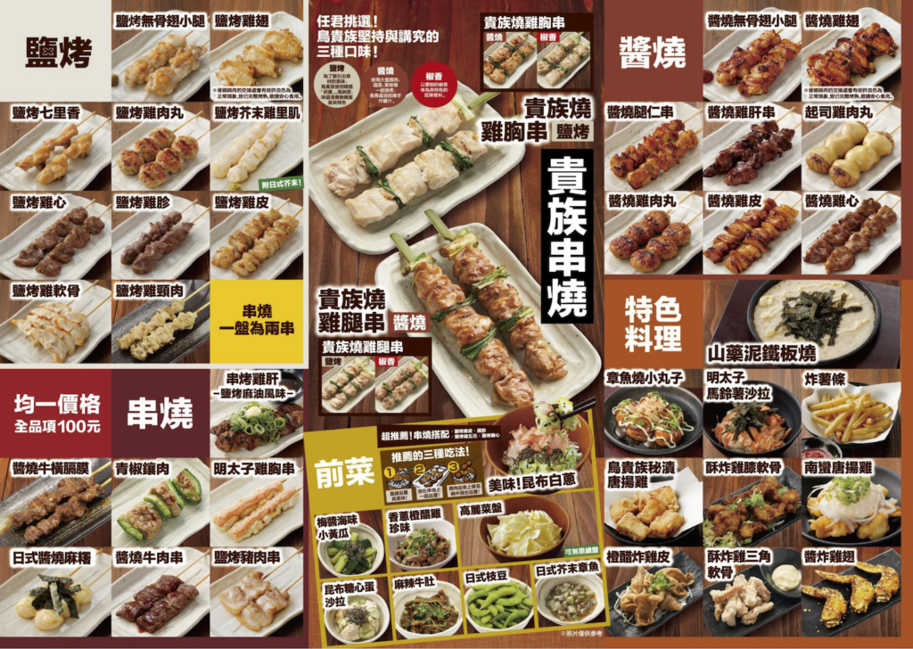 日本人氣平價串燒居酒屋 鳥貴族是什麼？鳥貴族怎麼點？鳥貴族推薦 鳥貴族菜單｜鳥貴族全品均一價 100 元，鳥貴族桃園新店面、鳥貴族菜單必點與鳥貴族吃到飽攻略 image 2