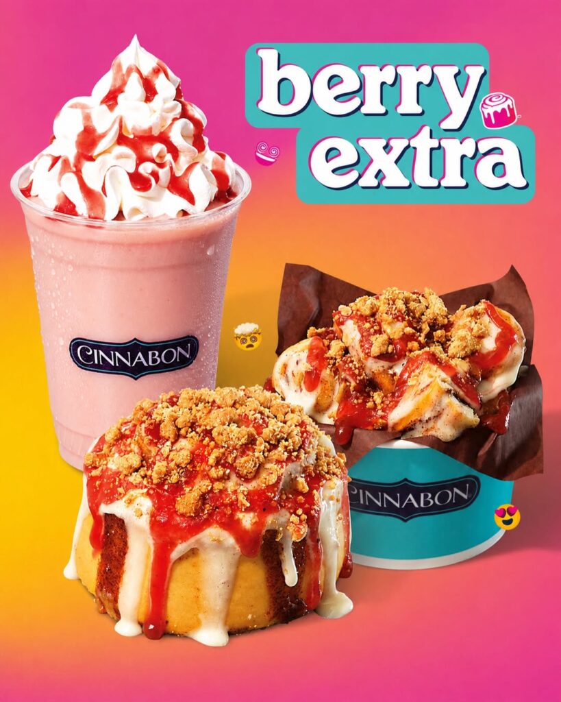 美國必吃的肉桂捲 來台灣了！CINNABON 肉桂捲 Threads 排隊名店！台北店 CINNABON 肉桂捲 7/25 開幕！CINNABON 草莓 起司肉桂捲 每日限量 30 顆 image 2