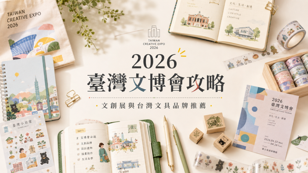 文創展要來了！2026臺灣文博會攻略｜文創展展覽日期、文創展南港展區、文創展預約方式與文創展台灣文具品牌 image 1