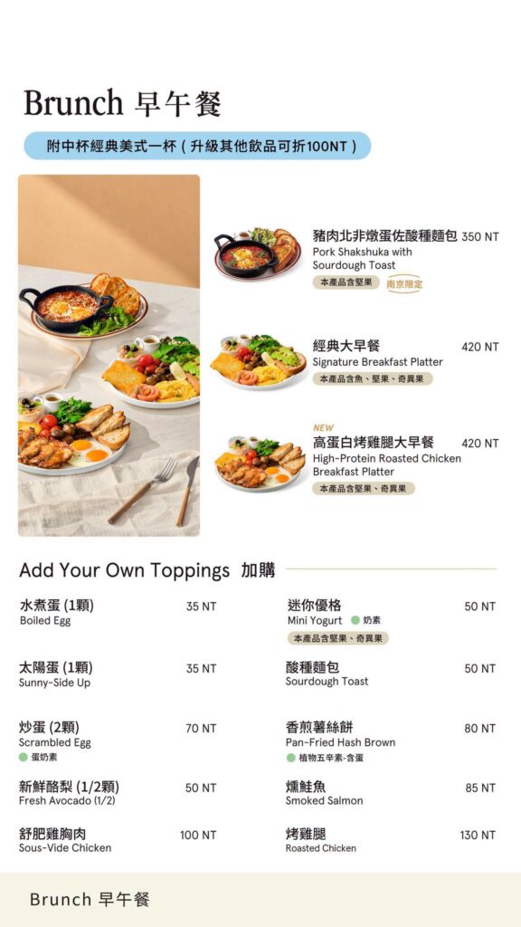 伯朗咖啡 南京概念店 酸種麵包 早午餐 Brunch Threads 爆款推薦｜伯朗咖啡 酸種麵包三明治 伯朗咖啡三款大早餐、伯朗咖啡酸種麵包菜單與伯朗咖啡價格攻略 image 3