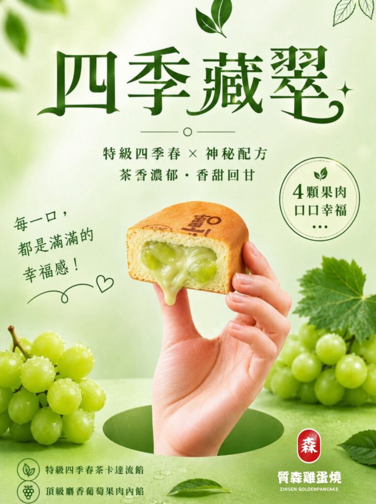四季春 麝香葡萄雞蛋糕？！質森 雞蛋燒 台中一中街 Threads 爆款美食推薦｜質森四季春麝香葡萄限量登場，台中一中街人氣雞蛋糕 image 4
