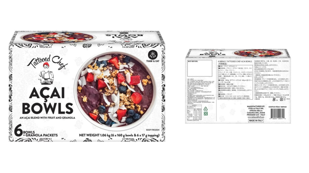COSTCO 好市多 新上市 Tattooed Chef 冷凍巴西莓碗 Acai Bowl|好市多 巴西莓碗 水果、燕麥配料一次備好 商品編號#1889421 image 1