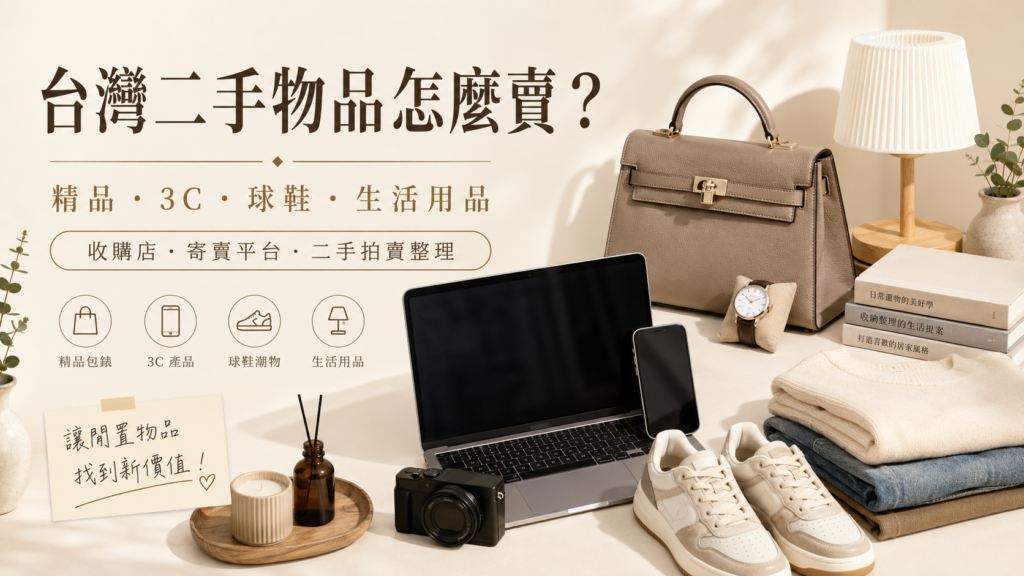 2026台灣二手物品怎麼賣?精品、3C、球鞋、衣服、家具收購店與拍賣平台推薦 image 1