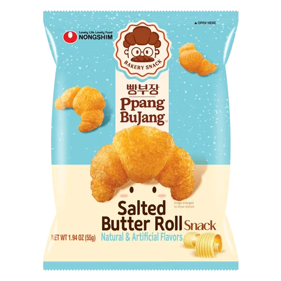 美國 COSTCO Nongshim Ppang BuJang Salted Butter Roll Snack 美國 COSTCO 農心鹽奶油捲零食1.94 oz×12包，韓國甜鹹點心 image 2
