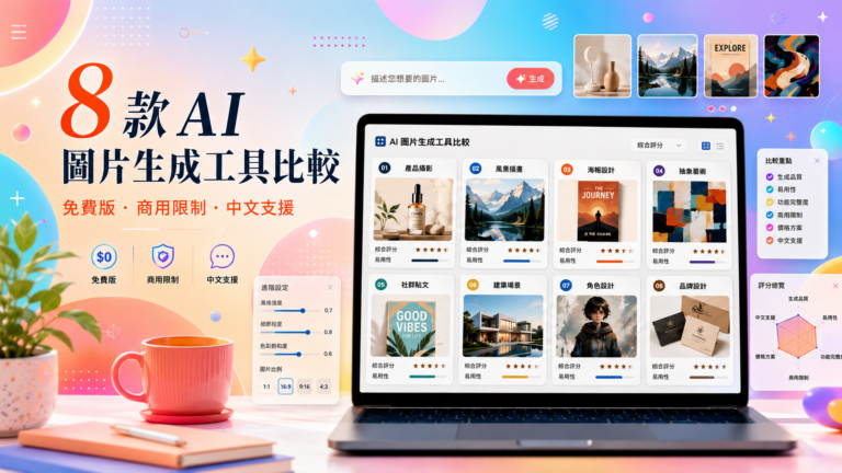 AI 圖片生成工具推薦|8 款工具比較、免費版與商用限制整理