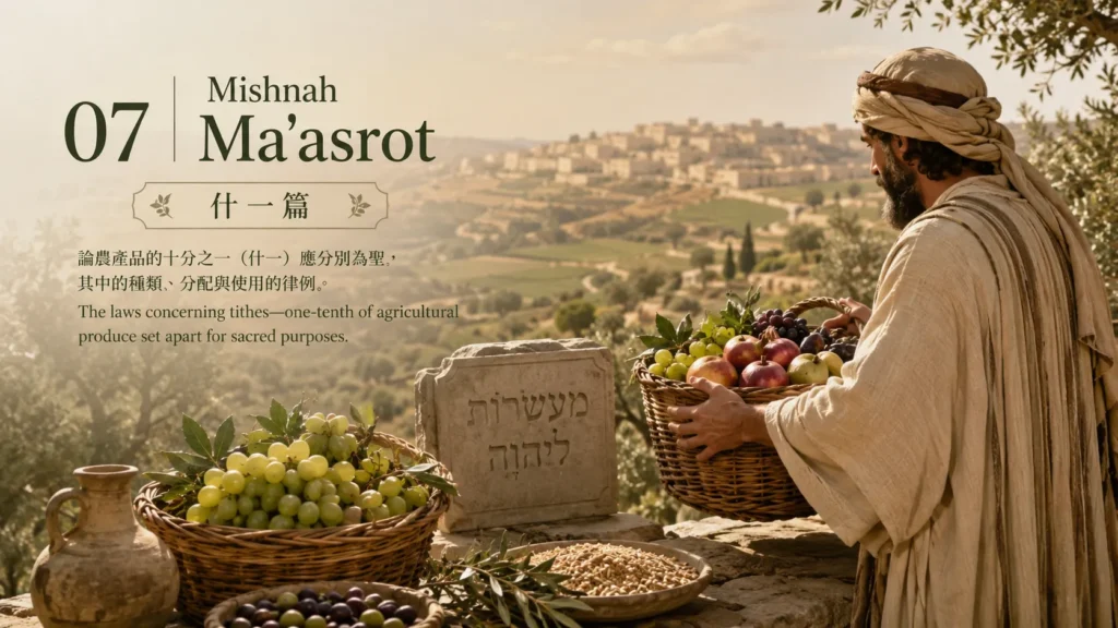 07|Mishnah Ma'asrot《什一篇》完整五章|Hebrew 原文、Essentially Literal English 與繁體中文直譯 image 1