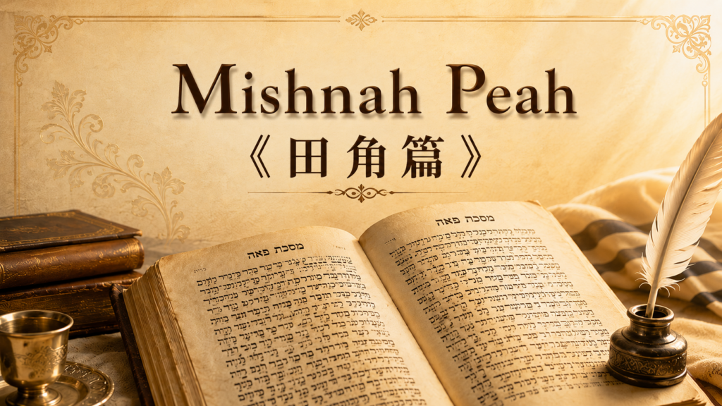 Mishnah Peah《田角篇》完整八章｜Hebrew 原文、Essentially Literal English 與繁體中文直譯 image 1