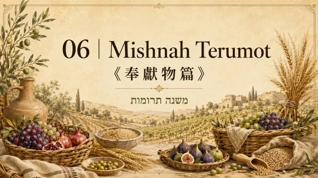 06|Mishnah Terumot《奉獻物篇》完整十一章|Hebrew 原文、Essentially Literal English 與繁體中文直譯 image 1