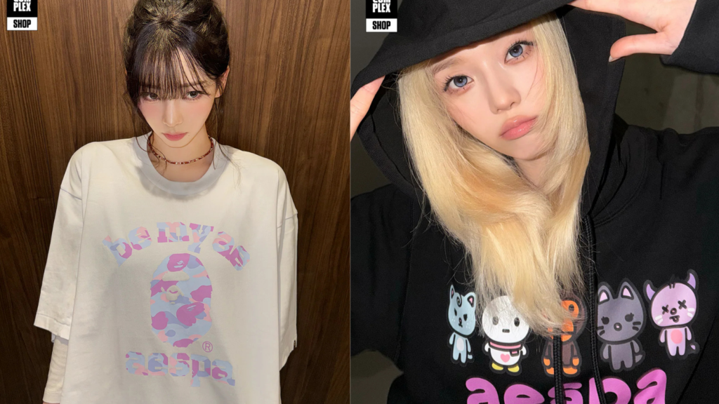 BAPE aespa 聯名哪裡買？BAPE × aespa 聯名開賣｜BAPE aespa BABY MILO T恤、BAPE aespa帽T、BAPE aespa鑰匙圈款式與BAPE aespa多少錢 image 1