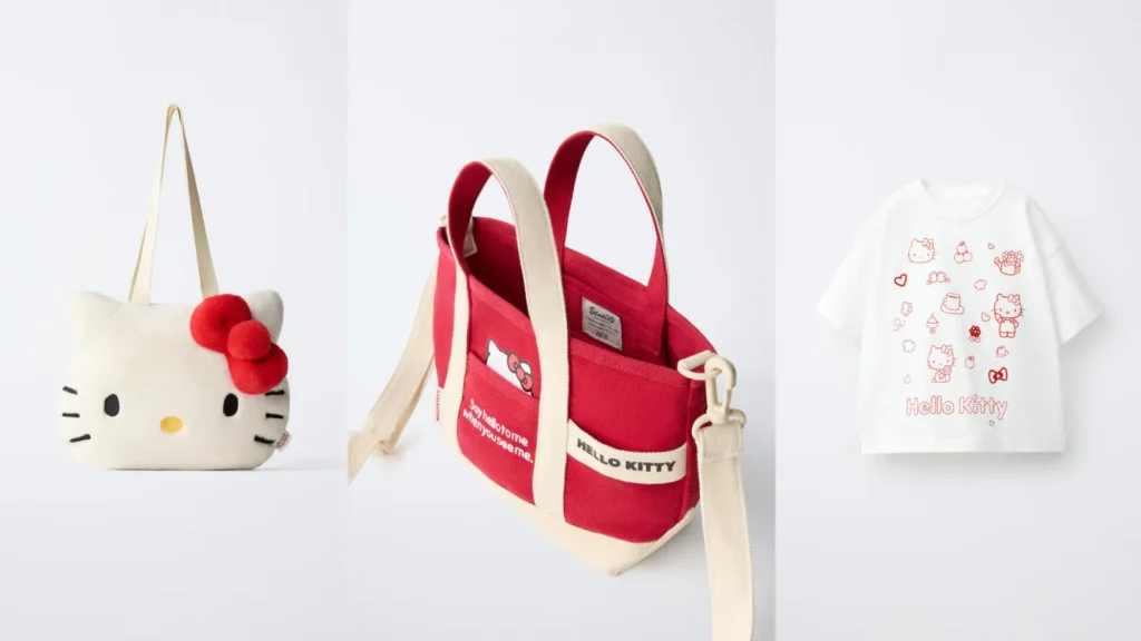 會不會太可愛？！ZARA也和Hello Kitty 聯名了！ ZARA HELLO KITTY 2026 聯名 T恤、ZARA HELLO KITTY包包、ZARA HELLO KITTY鞋子、ZARA HELLO KITTY泳裝、ZARA HELLO KITTY香水一次看 image 1