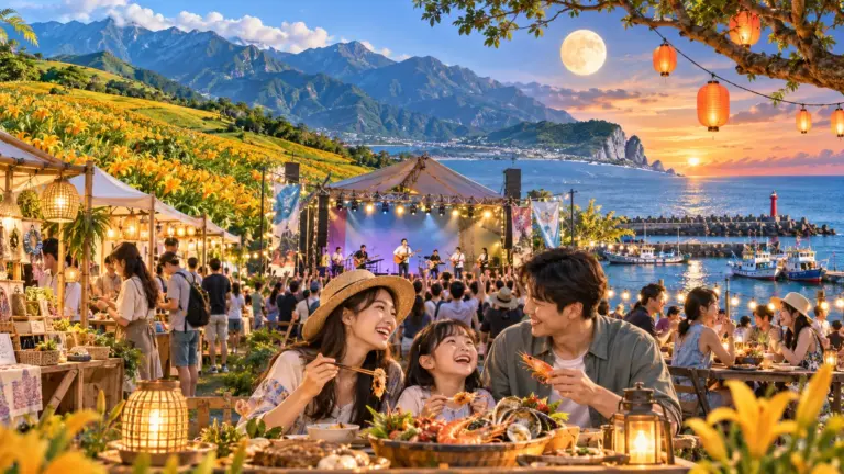 9/26、9/27 花蓮週末活動推薦|Fali Fali音樂節、婁峻碩海味辦桌、中秋市集與金針花 Fali Fali音樂節,林凡、小宇、紀曉君接力演出;花蓮漁港「星光開席・海味辦桌夜」邀鳳小岳、婁峻碩開唱,還有曼波海洋生態休閒園區農村交流市集、太平洋左岸藝術季《愛的囚徒》、玉里客韻活動、石雕博物館閉展週末,以及赤科山、六十石山金針花季