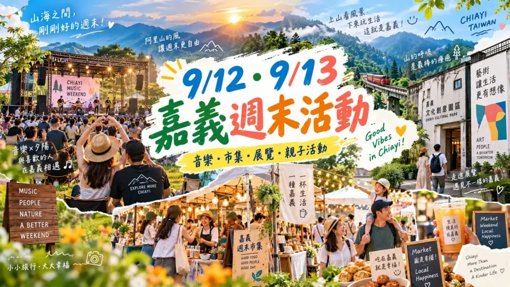9/12、9/13 嘉義週末活動推薦|台灣仲夏節草地音樂會、嘉+酒市集、穀倉市集與展覽一次看 image 1