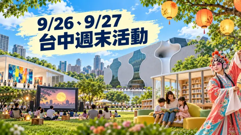 2026台中週末活動|9/26、9/27中秋連假展覽、講座、親子故事與免費表演整理